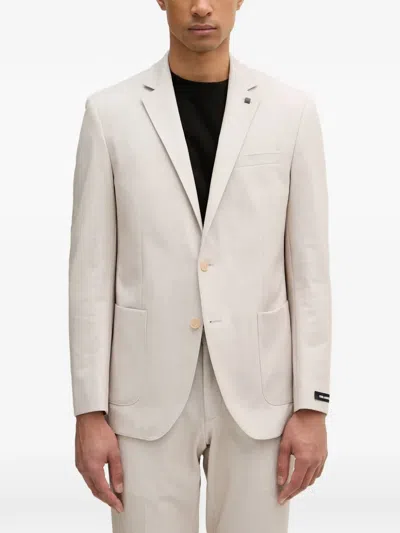 Karl Lagerfeld Notched-lapel Single-breasted Suit In Neutral