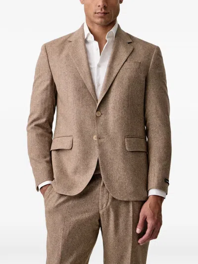 Karl Lagerfeld Notched-lapels Single-breasted Blazer In Brown