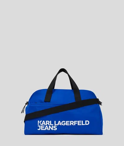 Karl Lagerfeld Nylon Gym Bag In Blue