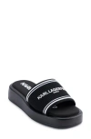 Karl Lagerfeld Ohare Platform Slide Sandal In Black