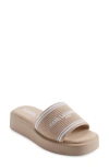 Karl Lagerfeld Ohare Platform Slide Sandal In Dusty Nude