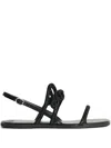 Karl Lagerfeld Olympia Beaded Strappy Sandals In Black
