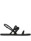 Karl Lagerfeld Olympia Beaded Strappy Sandals In Black