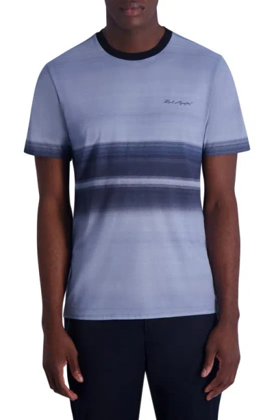 Karl Lagerfeld Paris Ombré Stripe T-shirt In Blue Multi