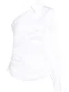 Karl Lagerfeld One-shoulder Blouse In White