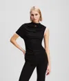 Karl Lagerfeld One-sleeve T-shirt In Black