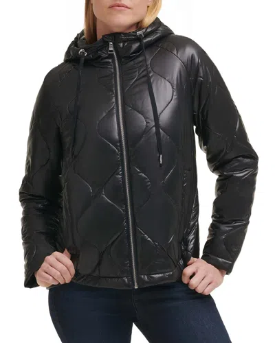 Karl Lagerfeld Onion Quilted Jacket In Black