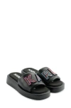 Karl Lagerfeld Opal Studs Platform Slide Sandal