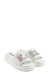 Karl Lagerfeld Opal Studs Platform Slide Sandal