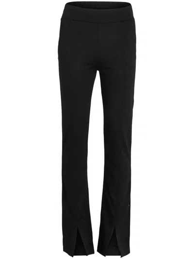 Karl Lagerfeld Open Ankle High-rise Trousers In Black