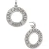 Karl Lagerfeld Open Ring Logo Drop Earrings
