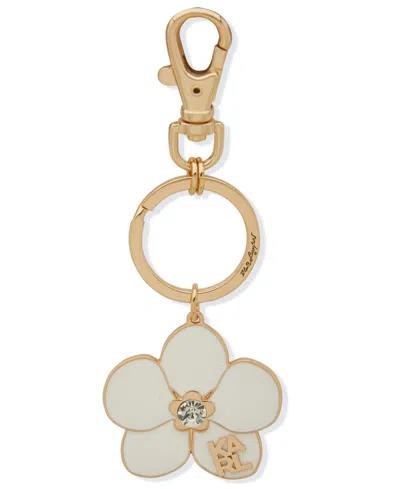 Karl Lagerfeld Orchid Charm Bag Keychain In Multi