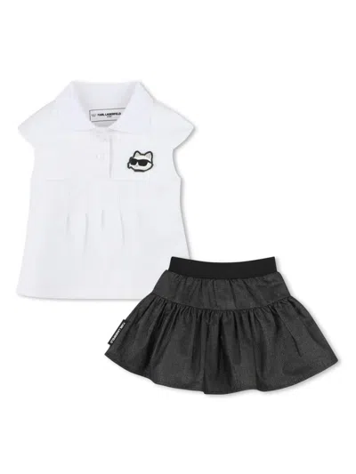 Karl Lagerfeld Babies' Organic Cotton-blend Skirt (set Of Two) In Black