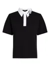 Karl Lagerfeld Logo-print Organic-cotton Polo Shirt In Black