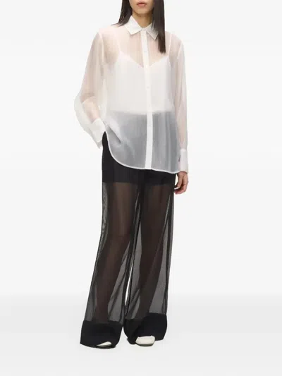 Karl Lagerfeld Organza Blouse In White