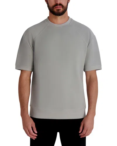 KARL LAGERFELD KARL LAGERFELD OUBBOO MOCK NECK WAFFLE KNIT T-SHIRT
