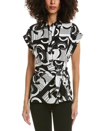 Karl Lagerfeld Oversize Utility Blouse In Black
