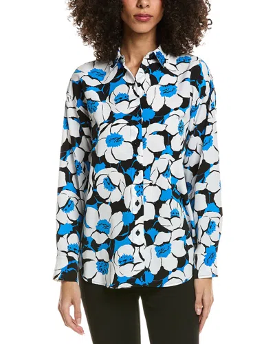Karl Lagerfeld Oversize Utility Blouse In Blue