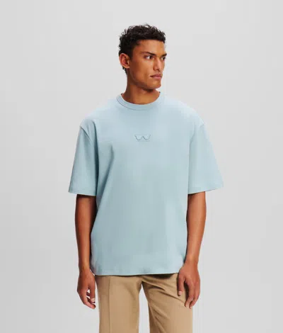 Karl Lagerfeld Oversized Sunglasses T-shirt In Blue