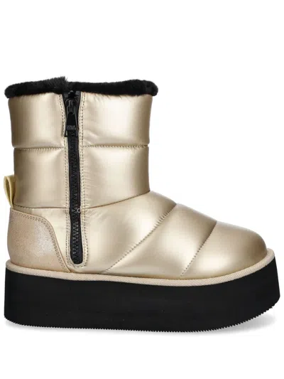 Karl Lagerfeld Padded Boots In Gold