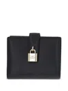 Karl Lagerfeld Padlock Flap Wallet In Black