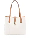 Karl Lagerfeld Padlock Leather-trimmed Tote Bag