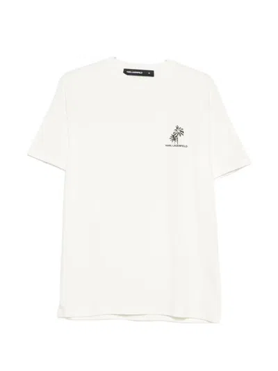 Karl Lagerfeld Palm-tree T-shirt In Multi