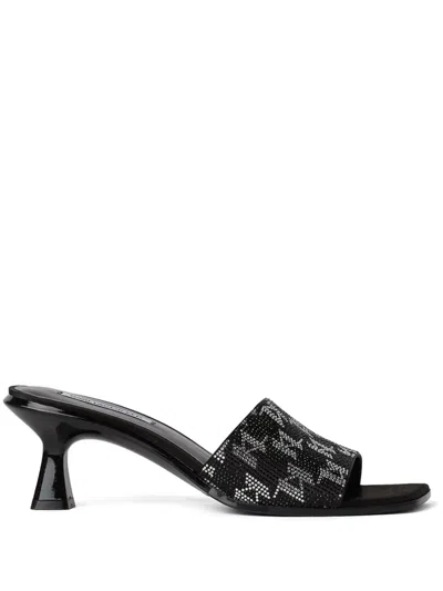 Karl Lagerfeld Panache Ii Crystal-embellished Mules In Black