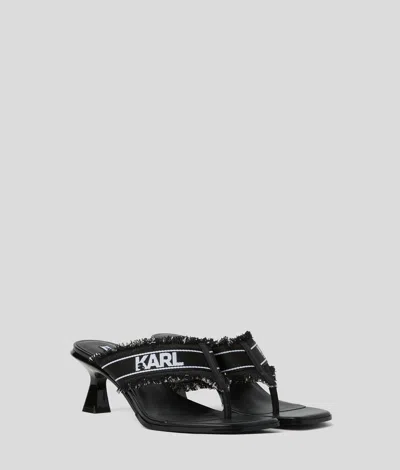 Karl Lagerfeld Panache Ii Denim Heeled Sandals