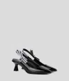 Karl Lagerfeld Panache Ribbon Heeled Slingbacks