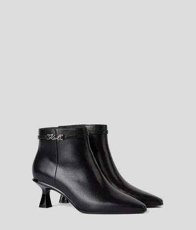 Karl Lagerfeld Panache Signia Ankle Boots In Black