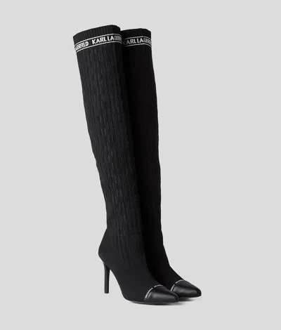 Karl Lagerfeld Pandara Kl Monogram Knee-high Boots