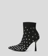 Karl Lagerfeld Pandara Knitted Studded Boots In Black