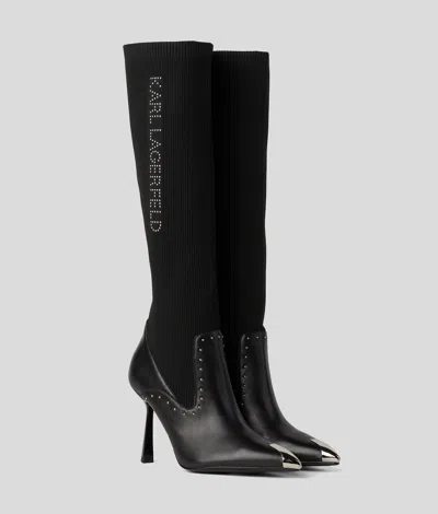 Karl Lagerfeld Pandara Studded Knee-high Boots