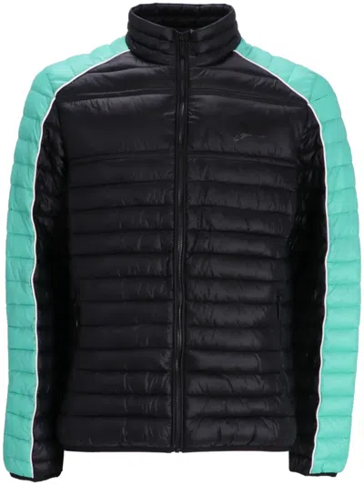 Karl Lagerfeld Panelled Padded Jacket In Black