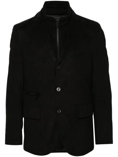 Karl Lagerfeld Panelled Single-breasted Blazer In Black