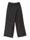 Karl Lagerfeld Wrap-front Pants In Black