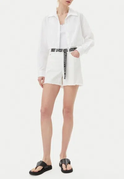 Karl Lagerfeld Pantaloncino Klj Hr Denim Short In White