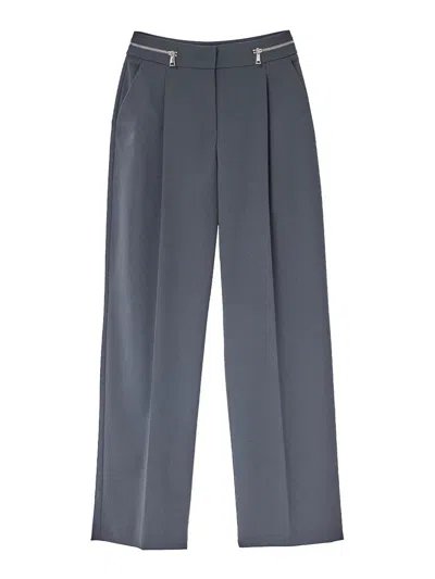 Karl Lagerfeld Tailored Waist Zip Pants In Black