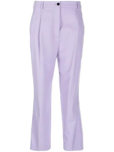 Karl Lagerfeld Tailored Pants Woman Pants Lilac Size 6 Polyester, Wool In Purple