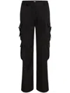 Karl Lagerfeld Satin-finish Cargo Trousers In Black