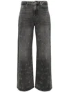 Karl Lagerfeld Sparkle Wide-leg Jeans In Gray