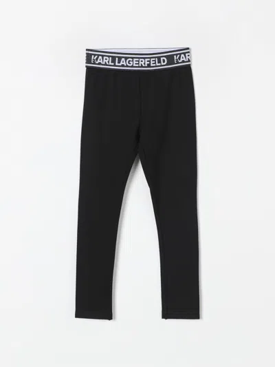 Karl Lagerfeld Stretch Viscose Leggings In Schwarz