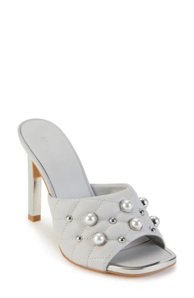 Karl Lagerfeld Amina Studded Heeled Mule In Blgn Blck