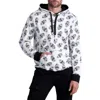 Karl Lagerfeld Armour Karl Cotton Hoodie In White/black