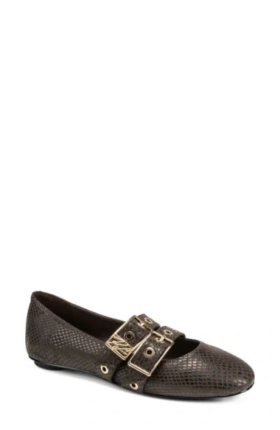 Karl Lagerfeld Paris Ashlyn Double Band Flat In Brown