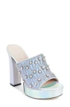 Karl Lagerfeld Aviva Platform Sandal In Opalescent