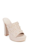 Karl Lagerfeld Aviva Platform Sandal In Shp:shell Pink