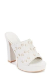 Karl Lagerfeld Aviva Platform Sandal In White