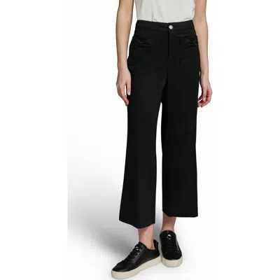Karl Lagerfeld Paris Bow Pocket Crop Pants In Black